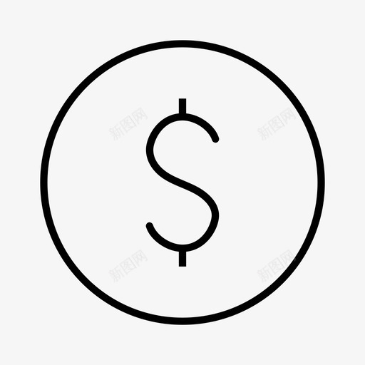 货币费用硬币图标svg_新图网 https://ixintu.com 兑换 硬币 美元 货币 货币业务 费用