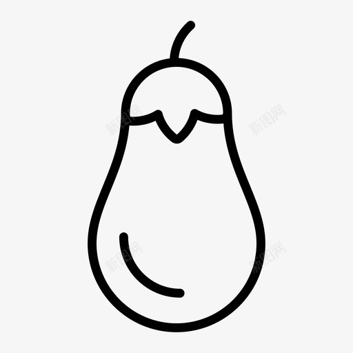 茄子蔬菜水果蔬菜图标svg_新图网 https://ixintu.com 水果蔬菜 茄子 蔬菜