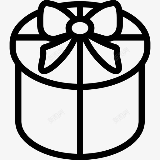 带蕾丝的圆形礼品盒礼品盒图标svg_新图网 https://ixintu.com 带蕾丝的圆形礼品盒 礼品盒