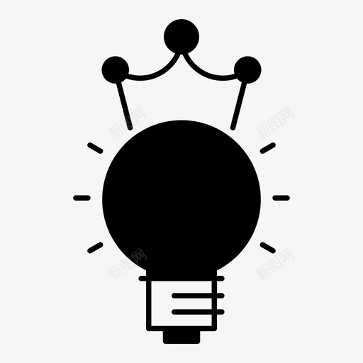 最佳等级灯泡创意图标svg_新图网 https://ixintu.com 创意 教育 教育和知识字形 最佳等级 灯泡 理念