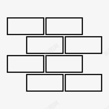 砖墙砌块图标图标