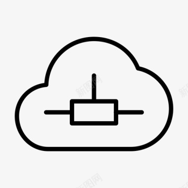 云计算云存储连接图标图标