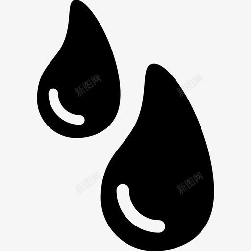 两大水滴自然生态图标svg_新图网 https://ixintu.com 两大水滴 生态 自然