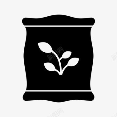 肥料袋子种子图标图标