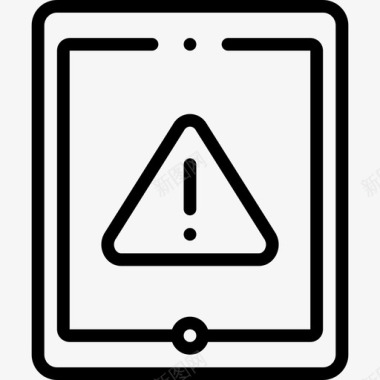 平板电脑警告数据安全图标图标