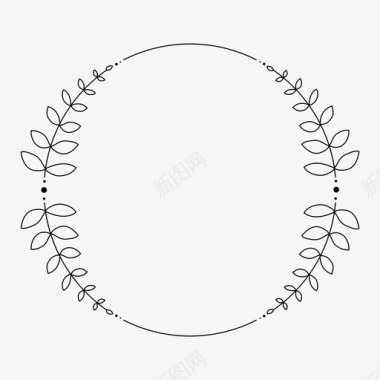 叶冠缘圆图标图标