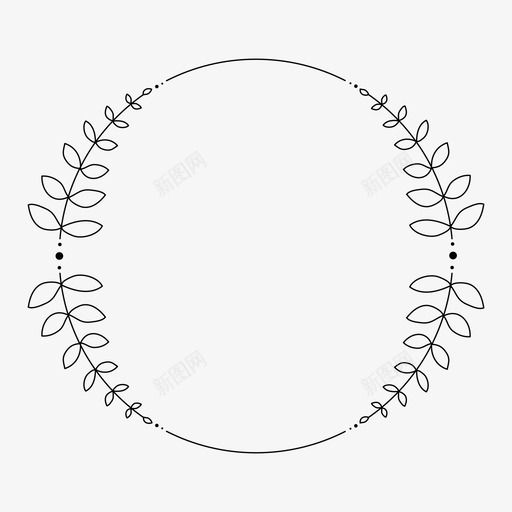 叶冠缘圆图标svg_新图网 https://ixintu.com 叶 叶冠 圆 环 缘