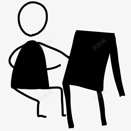 餐桌上的人图案人物图标svg_新图网 https://ixintu.com 人物 人物形象手绘 图案 坐姿 餐桌上的人