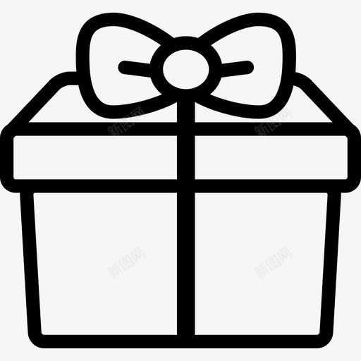 有大丝带标牌礼品盒的礼品盒图标svg_新图网 https://ixintu.com 有大丝带 标牌 礼品盒的礼品盒