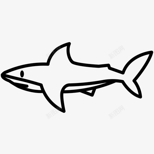 鲨鱼体锤头鲨虎鲨图标svg_新图网 https://ixintu.com 虎鲨 锤头鲨 鲨鱼体 鲸鲨