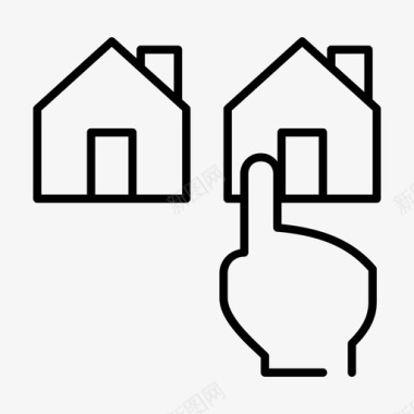 住宅选择房地产房子图标图标