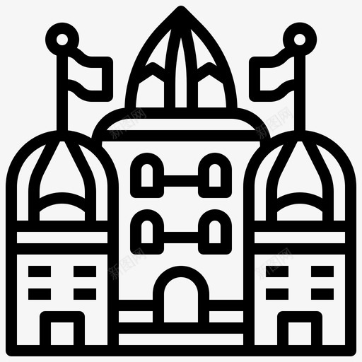 城堡城市元素幻想图标svg_新图网 https://ixintu.com 城堡 城市元素 幻想 纪念碑