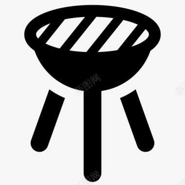三条腿烧烤吃午饭图标图标