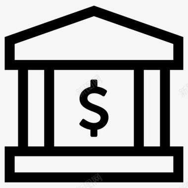 银行美国银行银行机构图标图标
