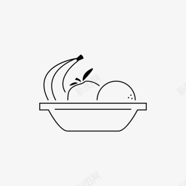 水果碗食物健康图标图标