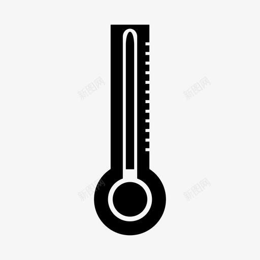 温度计寒冷保健图标svg_新图网 https://ixintu.com 保健 天气 季节 寒冷 温度计