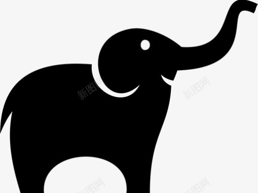 大象动物大的图标图标