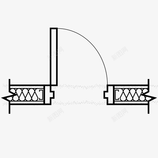 门建筑详图图标svg_新图网 https://ixintu.com 墙 平面图 平面图中的门 建筑 详图 门