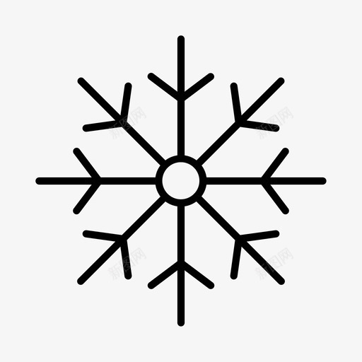 雪花冰冬天图标svg_新图网 https://ixintu.com 冬天 冰 大自然的偶像 雪花