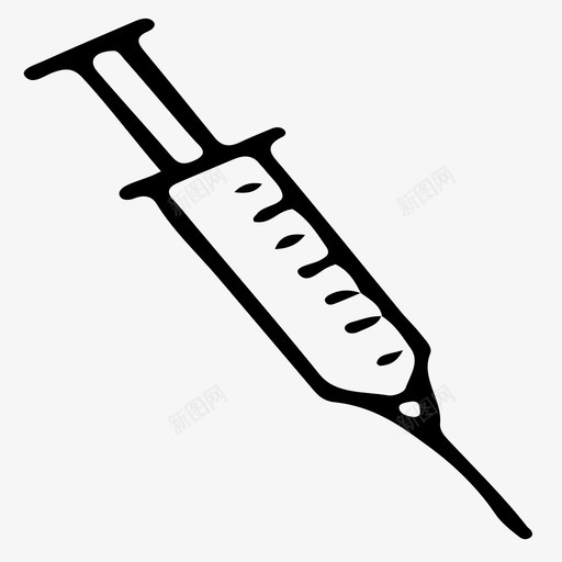 注射器注射剂药物图标svg_新图网 https://ixintu.com 治疗 注射剂 注射器 疫苗 药物 针头