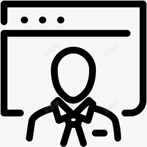 用户后端老板图标svg_新图网 https://ixintu.com 后端 浏览器 用户 老板 营销大纲 配置文件