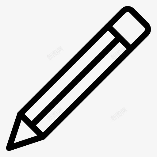 铅笔美术色彩图标svg_新图网 https://ixintu.com ios和android 学校工具 文具 绘画 美术 色彩 铅笔