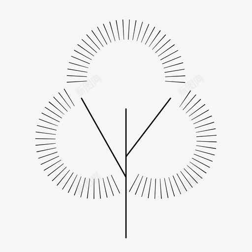 树建筑圆圈图标svg_新图网 https://ixintu.com 圆圈 建筑 树 植物