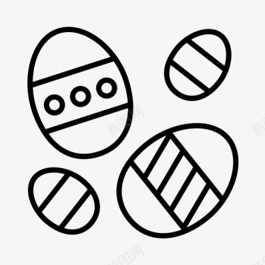 复活节彩蛋庆祝复活节彩蛋画图标图标