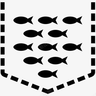 网围栏水产养殖鱼图标图标