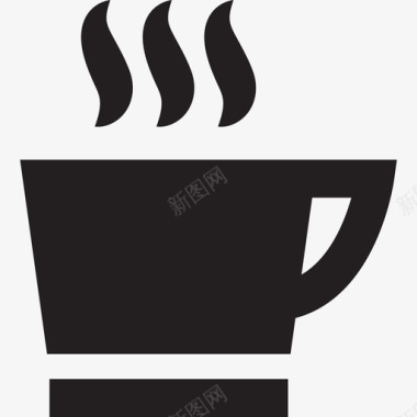 热咖啡杯食物酒店服务图标图标