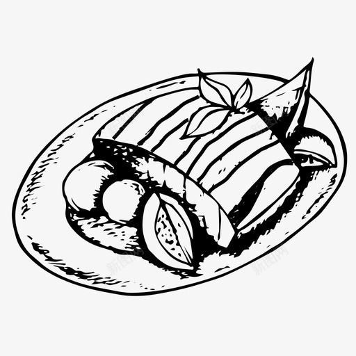 鱼排烹饪食物图标svg_新图网 https://ixintu.com 点心 烹饪 美食 食物 餐 鱼排