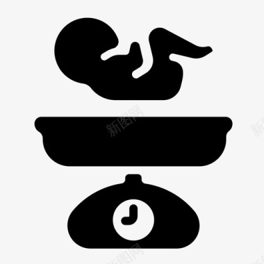 婴儿体重孕妇体重图标图标