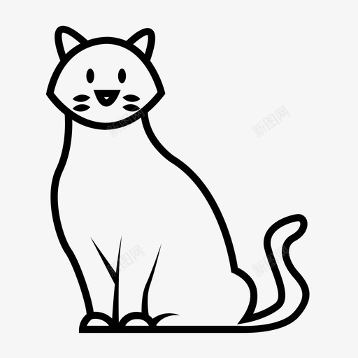 猫的身体猫小猫图标svg_新图网 https://ixintu.com 小猫 猫 猫的身体 雄猫