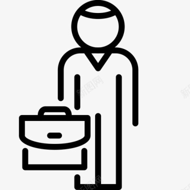 人公文包手提箱图标图标