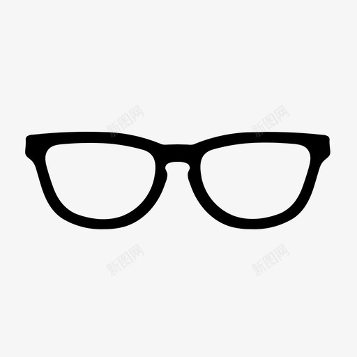 黑框眼镜图标svg_新图网 https://ixintu.com 黑框眼镜
