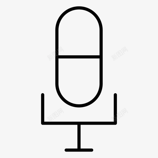 麦克风公告歌曲图标svg_新图网 https://ixintu.com 公告 基本 声音 歌曲 语音 麦克风