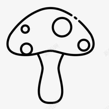 蘑菇真菌自然图标图标