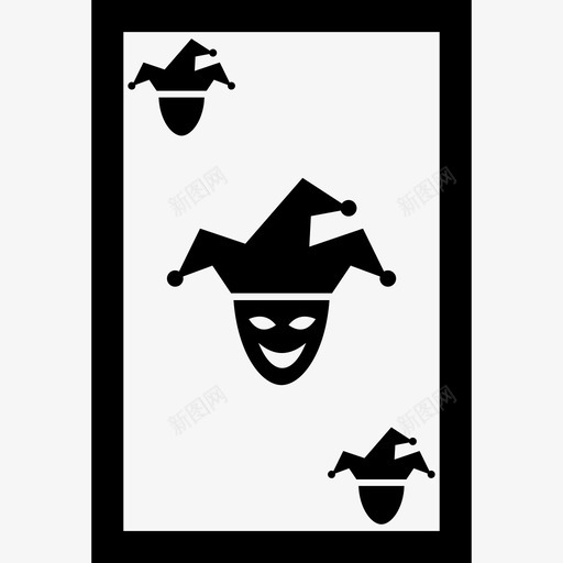 小丑卡小丑扑克牌图标svg_新图网 https://ixintu.com 小丑 小丑卡 扑克牌 赌场和赌博大纲
