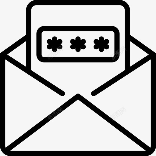 邮件密码数据信件图标svg_新图网 https://ixintu.com 信件 安全 数据 数据安全大纲 邮件密码