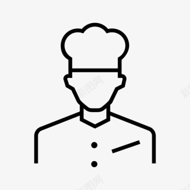 厨师帽子厨房图标图标