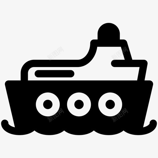 船舶船运输图标svg_新图网 https://ixintu.com 夏季填充 船 船舶 运输