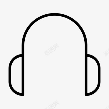 耳机收听设备音乐图标图标