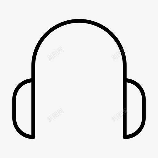 耳机收听设备音乐图标svg_新图网 https://ixintu.com 收听设备 耳机 音乐