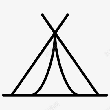 帐篷野营印第安人图标图标