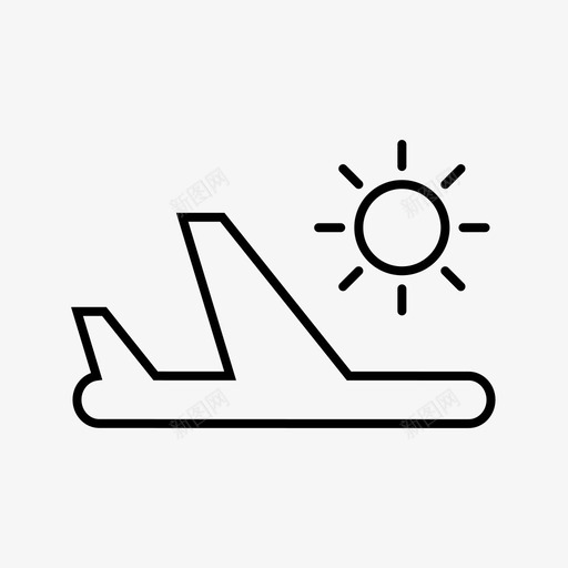 天气好的航班飞机机场图标svg_新图网 https://ixintu.com 天气好的航班 机场 飞机 飞行员