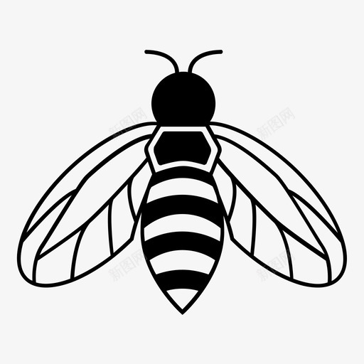 蜜蜂虫子大黄蜂图标svg_新图网 https://ixintu.com 大黄蜂 昆虫 虫子 蜜蜂
