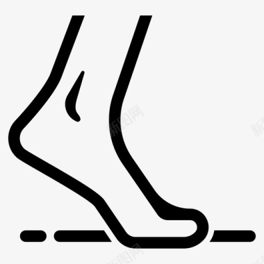 脚步赤脚脚跟图标图标