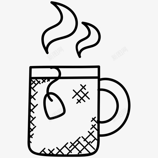 茶杯饮料热茶图标svg_新图网 https://ixintu.com 热茶 茶杯 茶点 茶点时间 食物和饮料涂鸦图标 饮料