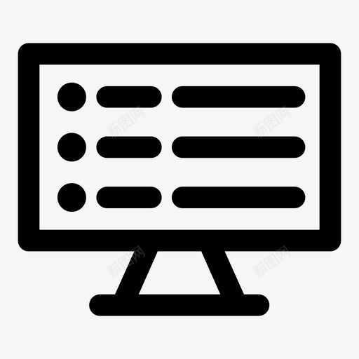 计算机列表项目符号列表填充图标svg_新图网 https://ixintu.com 填充 监视器 表单 计算机 计算机列表 项目符号列表