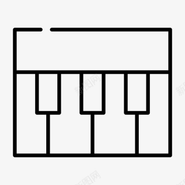 风琴电子琴键盘图标图标